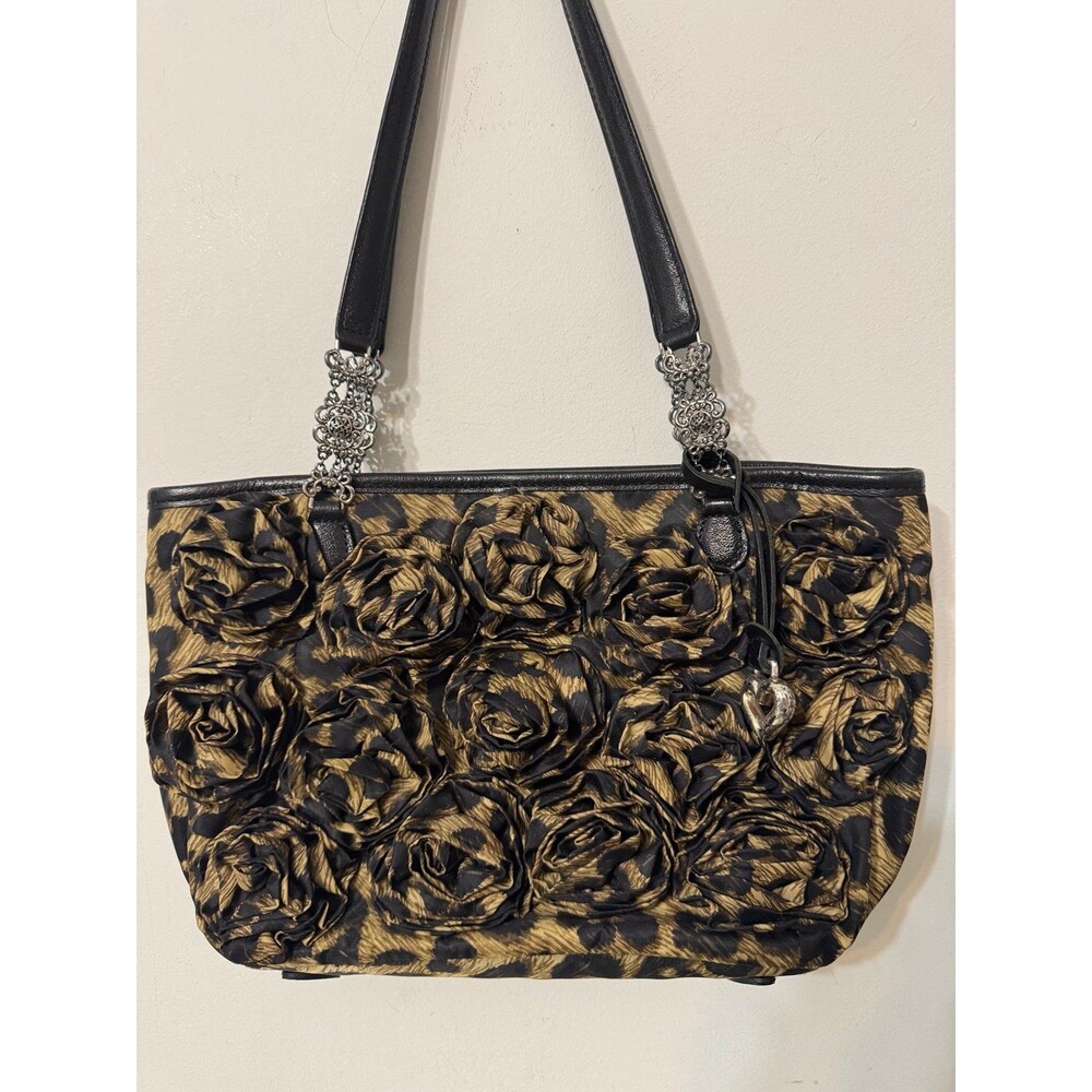 Brighton Kimbell Leopard Print Rosette Handbag